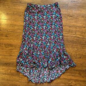 Philosophy Multicolor Floral High-Low Skirt